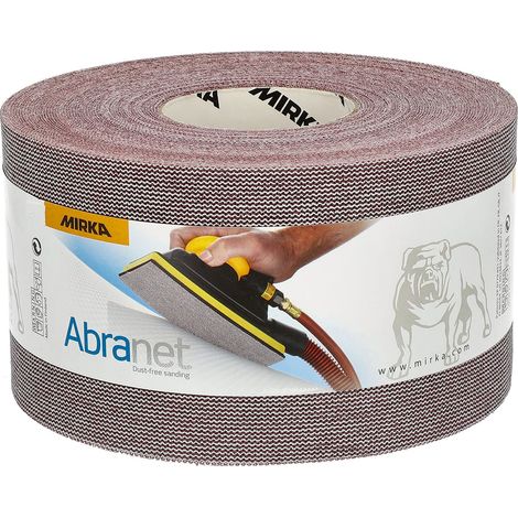 Mirka Abranet rotolo abrasivo netto 115 mm x 25 m a strappo/grana P80 / 1 rotolo/per levigare legno, stucco, vernice, plastica / 5454400180 (1/3)