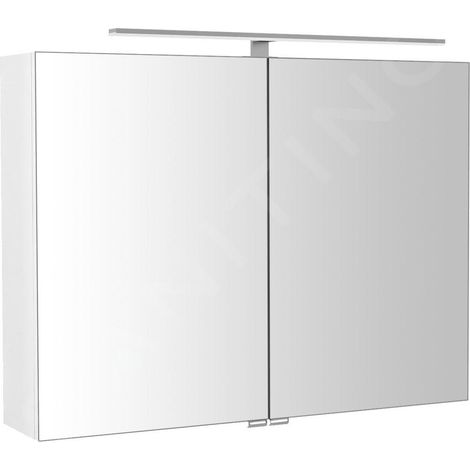 Sapho Riwa - Armoire miroir avec éclairage LED, 810x700x170 mm, blanc brillant RIW080-0030 (1/5)