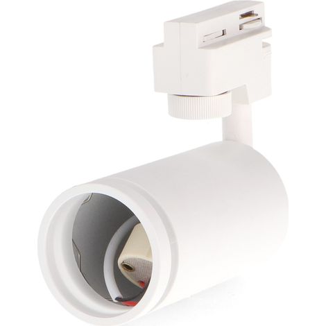 IluminaShop - Foco Portalamparas GU10 para Carril White Circle Monofasico  IP20 (1/2)