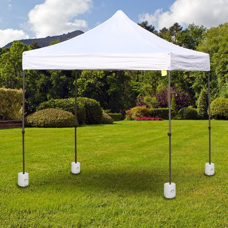 Blanc 24x25 cm - Sac de 4 poids pour tentes pliantes, supports remplissables doté de 9 kg d’eau Ø22/