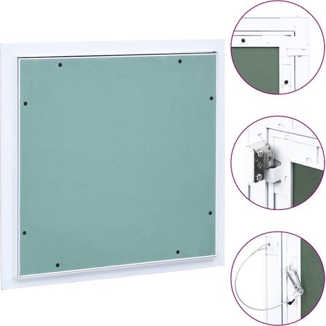 Trappe de visite mur et plafond en aluminium avec plaque de plâtre 400 x 400 mm - PANGIVO (1/5)