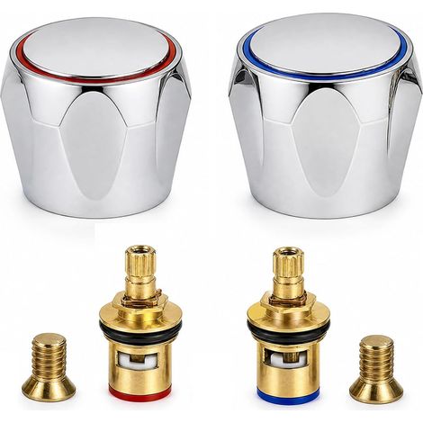 Tete de Robinet, 2 Pcs 1/2" 20 Dents, Cartouche De Robinet En Laiton (1/5)