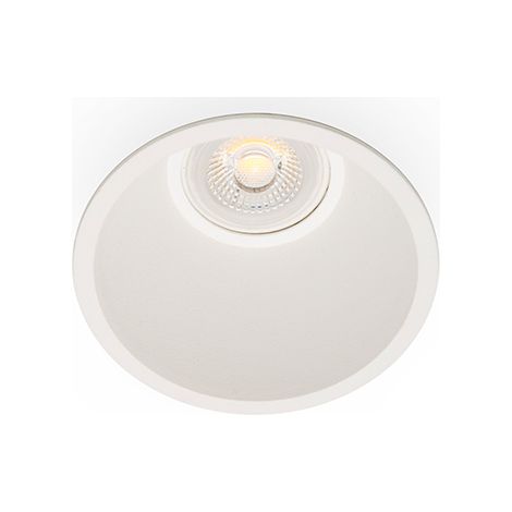 Faro Barcelona – Lampe encastrable au plafond ronde blanche – Spot GU10 IP44 – Aluminium pour espaces humides – Fixation facile
