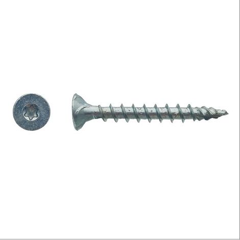 250 Vis Bois FX5 Tête Fraisée Torx F/Total 4 x 60 mm - Zingué blanc - D-Work
