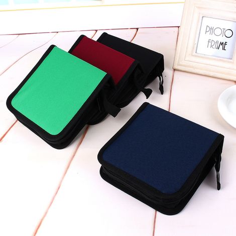 Étui de rangement portable en tissu Oxford pour 40 CD/DVD avec fermeture éclair, type pochette, idéal pour DJ. (1/5)