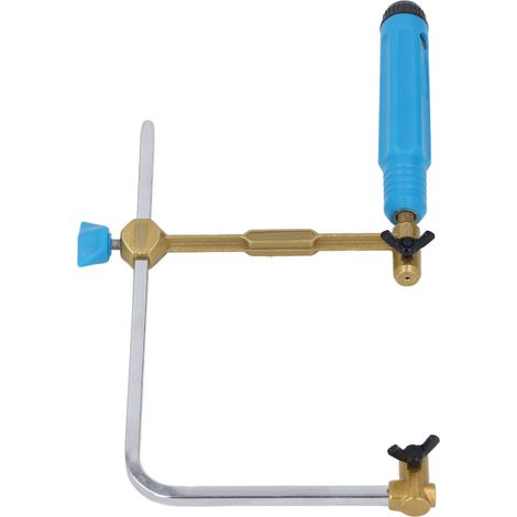 Scie à archet de 100 mm avec 8 lames, kit de cadre de scie à métaux portable pour la découpe de bois dur, plastique et métal fin (1/5)