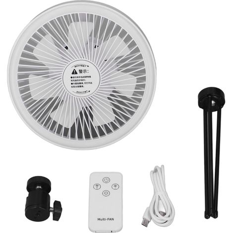 Tragbarer USB-Campingventilator mit LED-Licht, für Zelte und Outdoor-Aktivitäten (1/5)