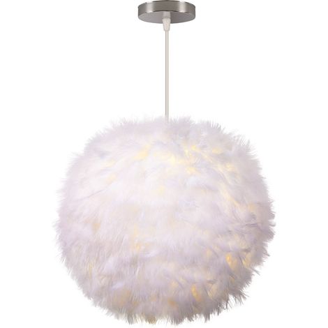 30CM Lámpara De Techo Romántica Creativa Lámparas De Colgar De Pluma Lámparas De Colgar Moderna Lámparas De Colgar Nórdica (1/5)