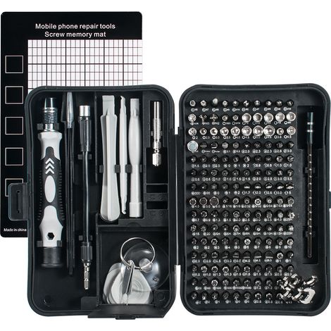 (Grey)Precision Screwdriver Set, 170 in 1 Magnetic Screwdriver Kit Professional Repair Tool for iPhone, Mac, PC, Watch, Toys, Glasses, and Other Electronics (1/5)