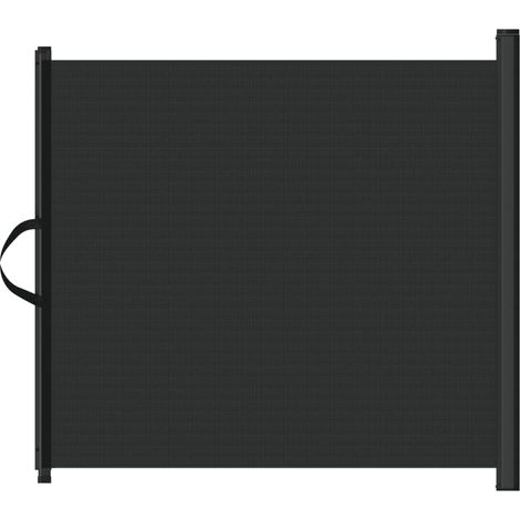 Porte rétractable pour animaux de compagnie noir 117,5x125 cm