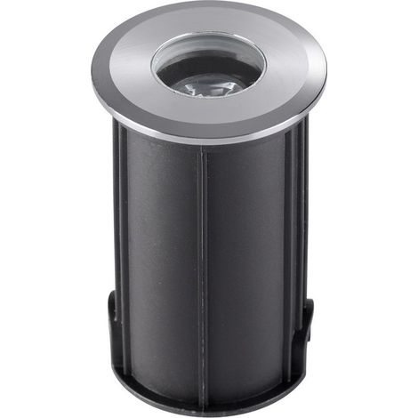 Merano Fredericton Spot Encastrable Au Sol Extérieur Aluminium Nickel Satiné LED 1W 60Lm 3000K IP67 Driver Inclus