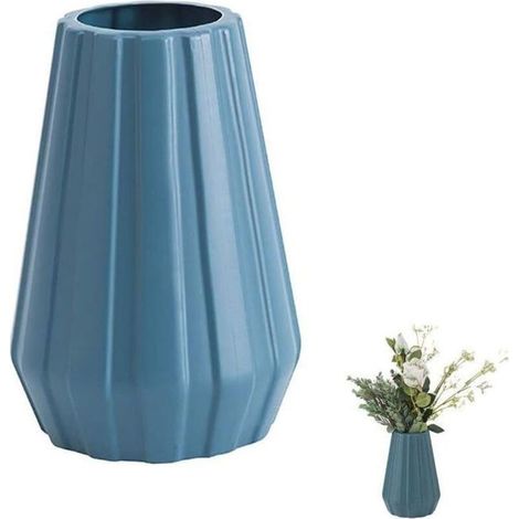 Vases à fleurs en plastique, vase à bouteille de décoration nordique Origami, vases légers et faciles à transporter (1/4)
