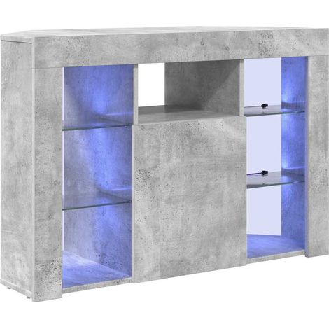 Mobile TV LED Angolare 100x40x68cm Grigio cemento vidaXL (1/5)