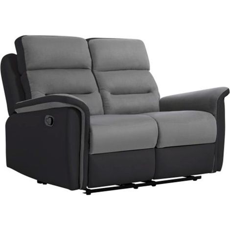 Canapé de Relaxation "Katonio" 140cm Gris & Noir (1/5)
