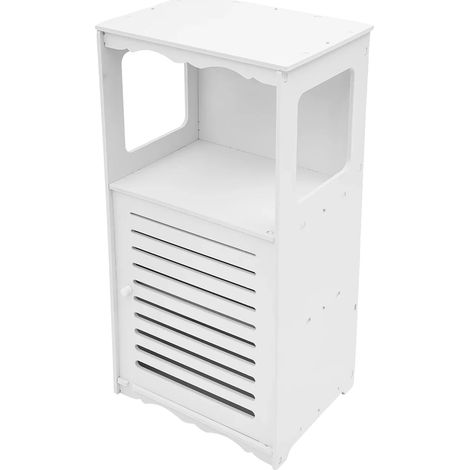 Armoire de rangement, autoportante, design polyvalent, Blanc (1/2)