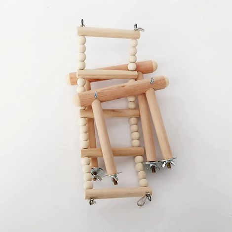 jouet De Support De Perchoirs D'oiseau,jouets Pour Oiseaux Pour Perroquet Perchoir En Bois Pour Oiseaux Jouet De Cage De Perroquet Balanoire Jouet (1/5)