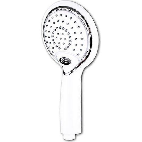 Pommeau de douche LED à jet d'eau changeant 3 couleurs avec affichage numérique de la température (1/5)