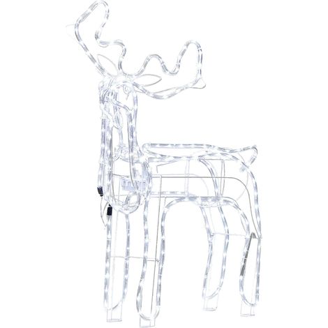 Décoration de Jardin et d'Intérieur à LED Forme Renne Animé Blanc 94 cm Innnes (1/5)