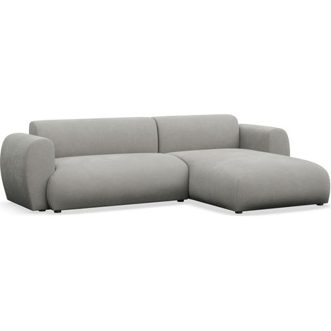 Selsey Emia – L-Form Ecksofa mit Schlaffunktion, pflegeleichte Chenille, rechts ausgerichtet, Hellgrau (1/5)