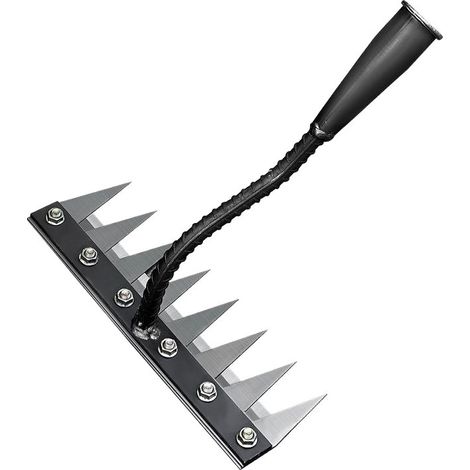 Râteau à désherber à 8 dents — Outil de jardin robuste en acier, détachable. Idéal pour désherber, ameublir la terre et planter. (1/4)