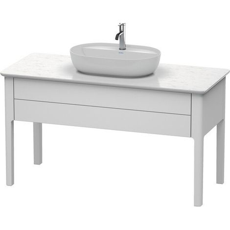 Meuble sous-vasque LUV 743x1388x570mm blanc semi-brillant