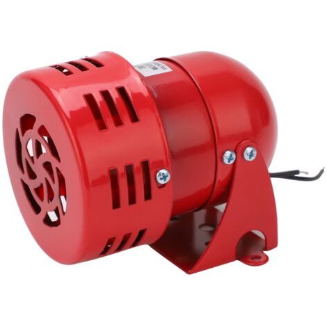 Sirène alarme AC110V MS‑190 puissante sirène extérieure alarme 115dB rouge moteur fil Sirne métal corne industrie bateau BERM alarme Sirène d'alarme (1/5)
