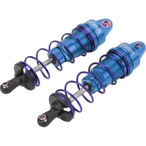 Set mit 2 verstellbaren, rostfreien Stoßdämpfern aus Aluminiumlegierung für 1/10 RC-Cars, dunkelblau. (1/5)