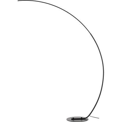 Lámpara de pie arco de aluminio negro mate con LED h175 cm Nampa (1/5)