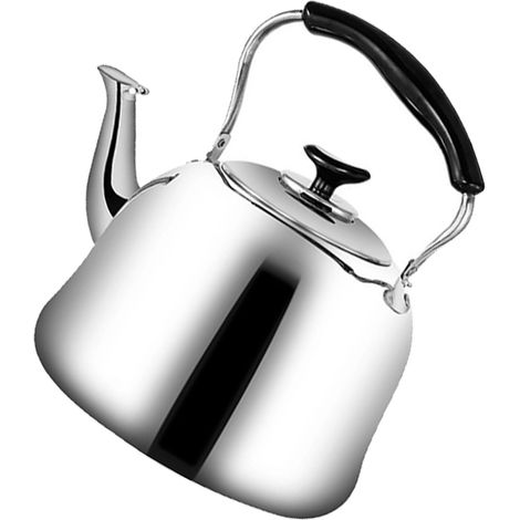 Bouilloire sifflante en acier inoxydable avec alarme sonore, grande ouverture, théière avec filtre à thé, 2 L (1/5)