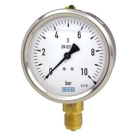 [NEUWERTIG] B-Ware WIKA Manometer Druckmesser Rohrfedermanometer 213.53 Kupferlegierung 63 mm (1/2)