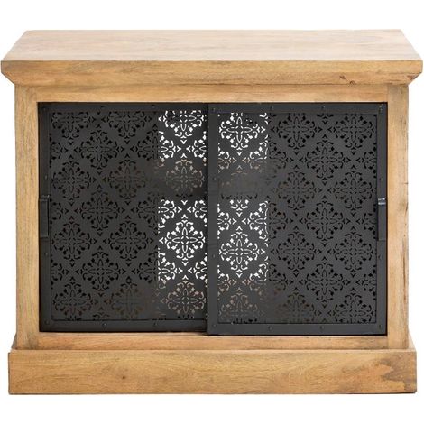 Petit meuble sous vasque en bois de manguier Sahara (1/5)