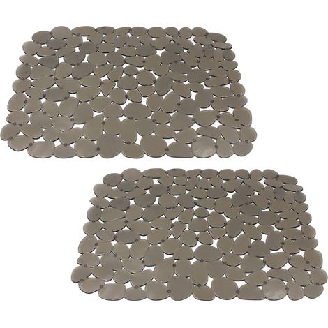 Tapis d'évier pour éviers en acier inoxydable/céramique, protecteurs d'évier écologiques en PVC pour le fond de l'évier de cuisine, marron