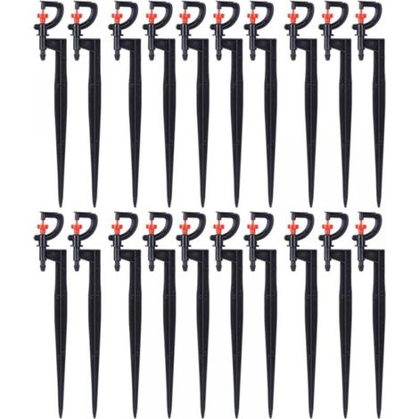 Arroseur d'arrosage, 20 pièces, Micro - arroseur Rotatif à 360 degrés de Type G (1/5)
