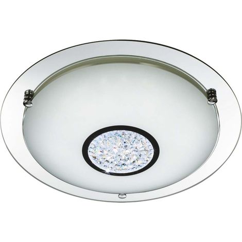 Searchlight Bathroom - LED integrato per bagno a filo soffitto cromato, specchio IP44 (1/3)