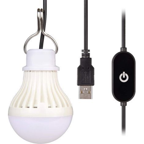Camping LED Bulb, Portable USB Lamp, Emergency Light with Non-Dimmable Cable (1/5)