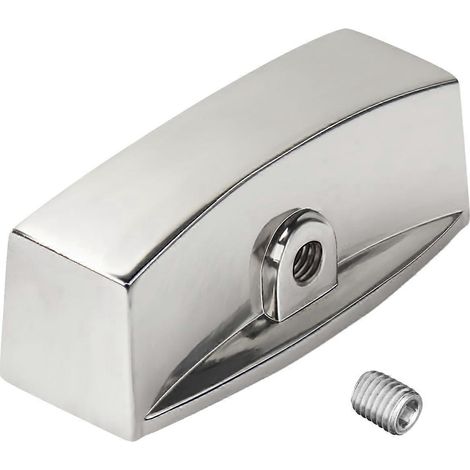 Bouton chromé pour vanne de régulation, compatible avec les tiges de vanne en forme de D (1/5)