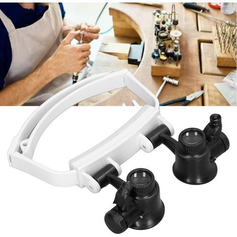Loupe frontale avec lumière LED pour la lecture et la réparation de composants électroniques loupe haute définition avec lentilles de grossissement interchangeables (10X/15X/20X/25X). (1/5)