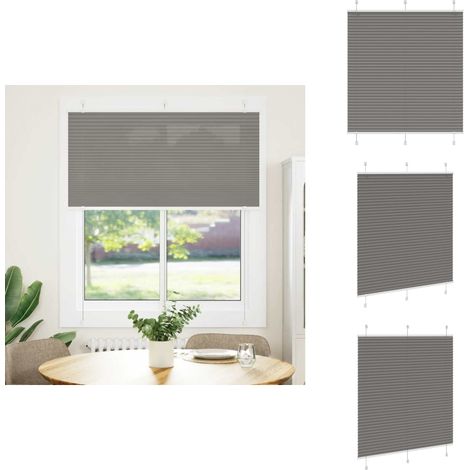 Store plissé anthracite 115x100 cm largeur du tissu 114,4 cm - Store Plissé - Stores Plissés - Store Plissé De Fenêtre - Plisse Aveugle (1/5)