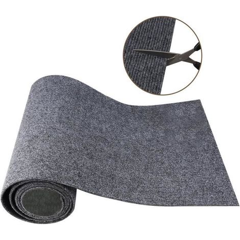 Tapis à Gratter pour Chat, 200x40 cm, Protection de Canapé Autocollante Découpable, pour Meubles, Muraux, Griffoirs, Gris (1/4)
