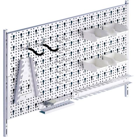 Pannello Forato per Attrezzi Alfer Aluminium 80x40 cm Bianco