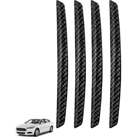 Lot de 4 protections de bords de portières — Bandes protectrices à texture fibre de carbone, protections anti-collision, résistantes aux rayures et à l'usure (1/5)