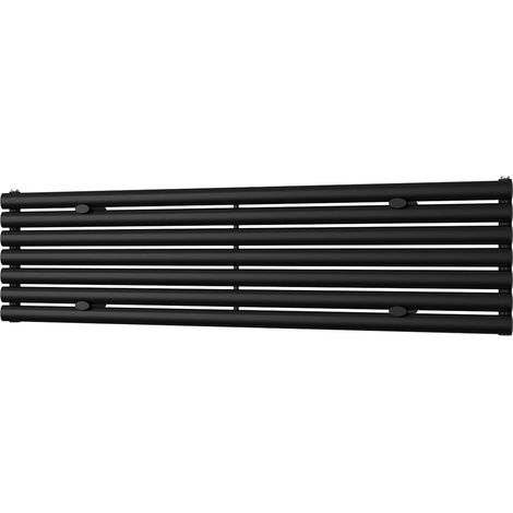 Omeara Axis - Black Horizontal Radiator H406mm x W1600mm Single Panel (1/3)
