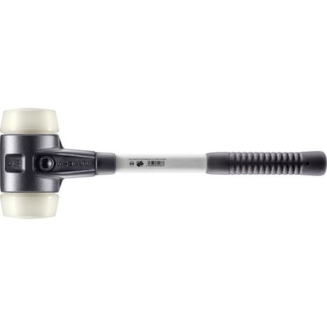 HALDER SIMPLEX Schonhammer Ø 80 mm Nylon mit verstärkem Tempergussgehäuse und Fiberglasstiel (1/5)