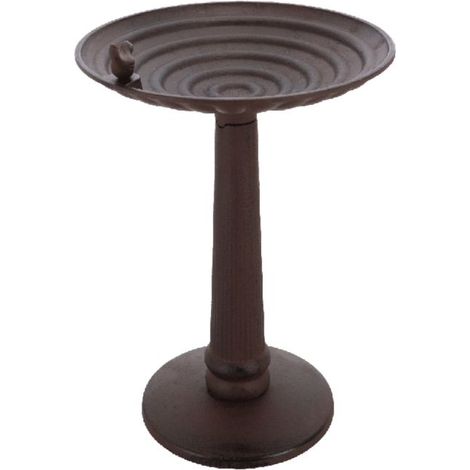 Esschert Design – Abreuvoir en fonte sur pied XL – Résistant à la corrosion – Dimensions L 37 x P 37 x H 54 cm – Pour attirer les oiseaux du jardin