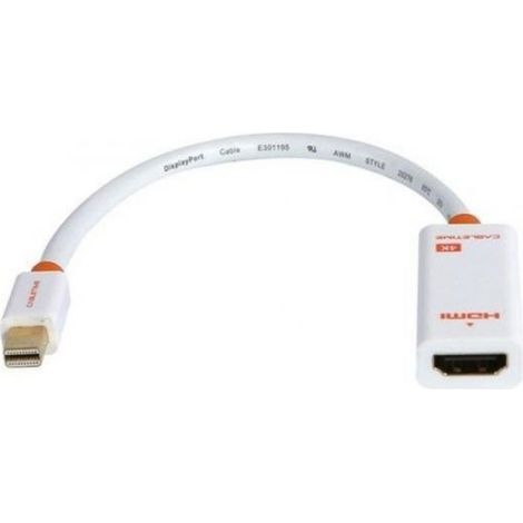Version White 4K - 20cm - Thunderbolt Mini Dp À Hdmi Câble Mâle-Femelle 4 K Display Port Vers Adaptateur Pour Pc Macbook Pro (1/2)