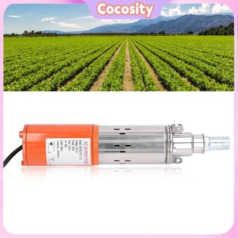 Cocosity Pompe à vis DC Pompe à Vis CC, Pompe de Puits Profond Submersible 12 V avec Moteur en Laiton et Corps en Acier auto pompe (1/5)
