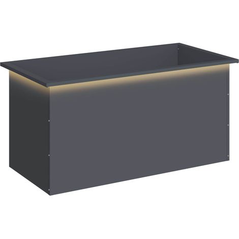 vidaXL Fioriera da giardino con LED Antracite 50 x 100 x 48 cm (1/5)