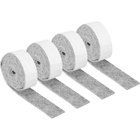 4 Rollen graues, kratzfestes Möbelfilzband (6 cm x 4 m) (1/5)