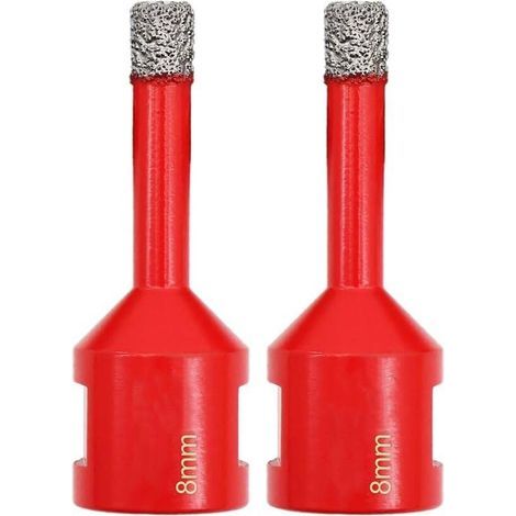 2-teiliges 8-mm-Diamantbohrset mit M14-Gewinde zum Trockenbohren in Porzellan, Fliesen, Granit und Marmor (1/5)