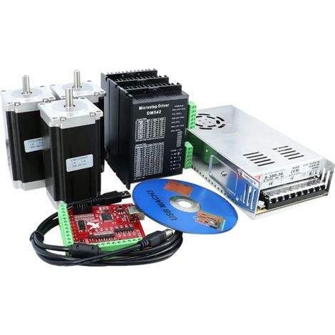 Kit d'accessoires pour routeur CNC, moteur pas à pas, système de guide linéaire, kit 3 axes 3Nm (1/2)